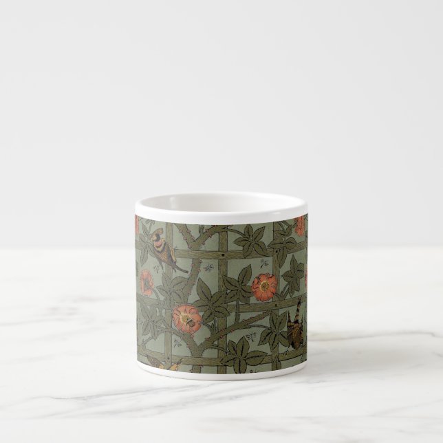 Tasse Expresso William Morris Trellis Wallpaper Art (Devant)
