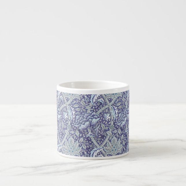 Tasse Expresso William Morris Windrush fleurs bleues (Devant)