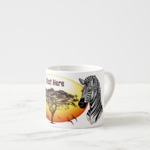 Tasse Expresso Zebra African Savanna Wild Animal