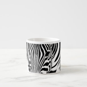 Tasse Expresso Zebra portrait noir et blanc