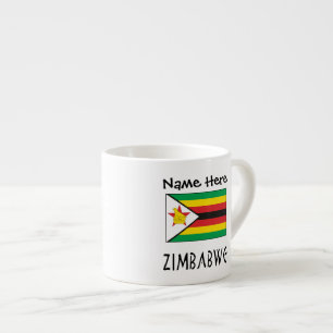 Tasse Expresso Zimbabwe Drapeau du Zimbabwe Personnalisé 