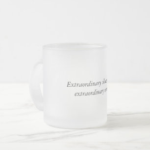 Tasse extraordinaire en verre givré de