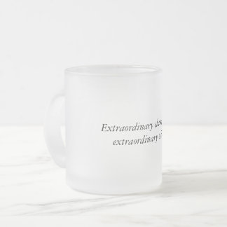 Tasse extraordinaire en verre givré de