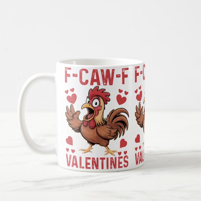 Tasse F-caw-F Funny Valentine | Calembour d'amour  (Gauche)