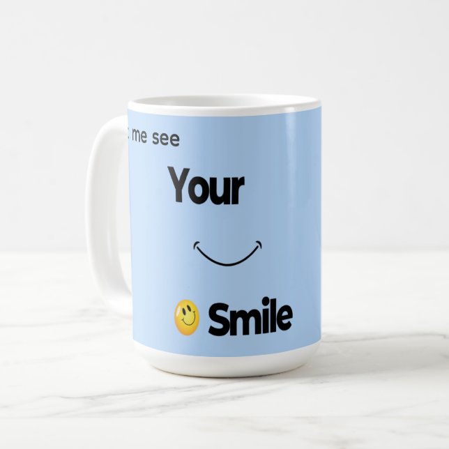 Tasse Face Sourire - Cuite Positive Café & Tea Cup (Devant gauche)