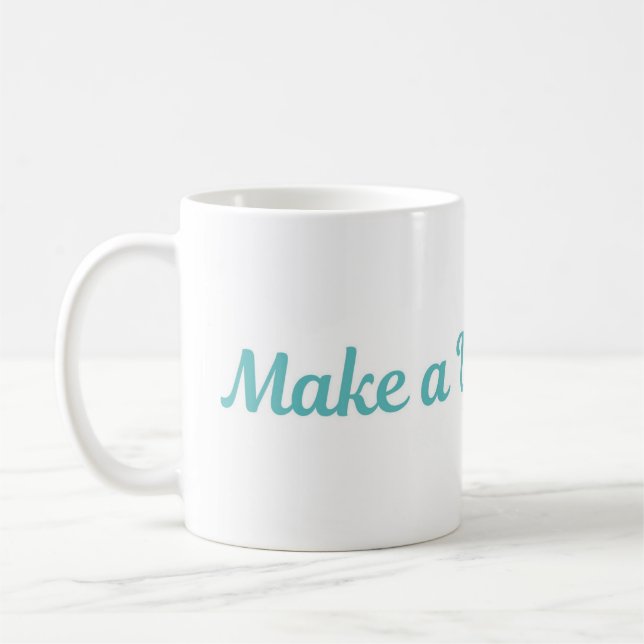 Tasse Fais un Vœu | Cadeau d'anniversaire mignon (Gauche)