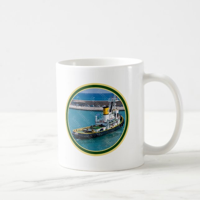 Tasse faite sur commande de bateau de traction (Droite)