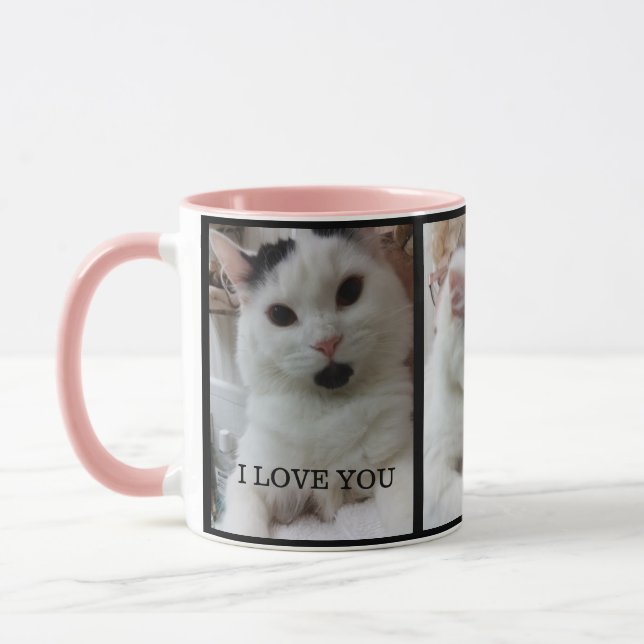 Tasse faite sur commande de chat de modèle photo (Gauche)