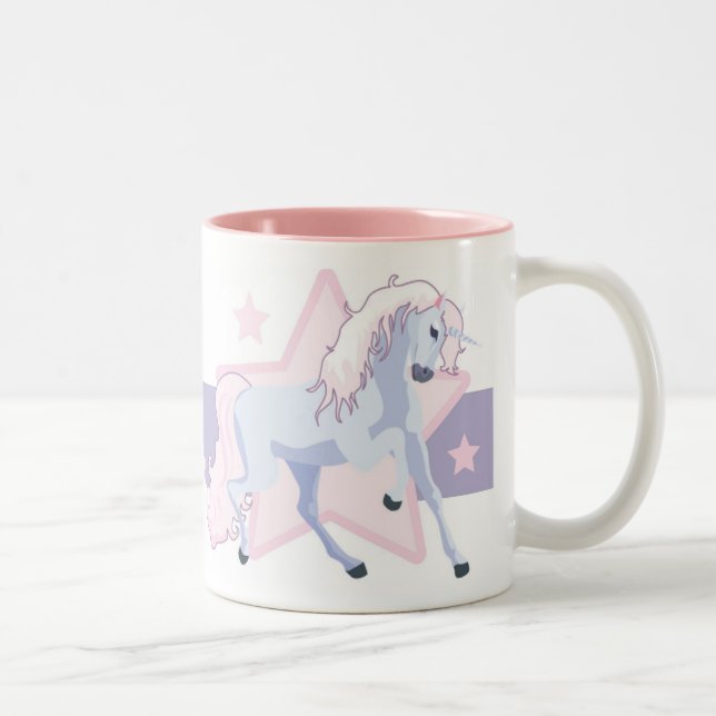 Tasse faite sur commande de licorne avec votre nom (Droit)