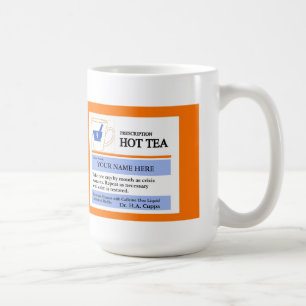 Tasse faite sur commande de thé de prescription