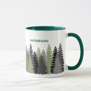 Tasse faite sur commande des textes en bois de pin