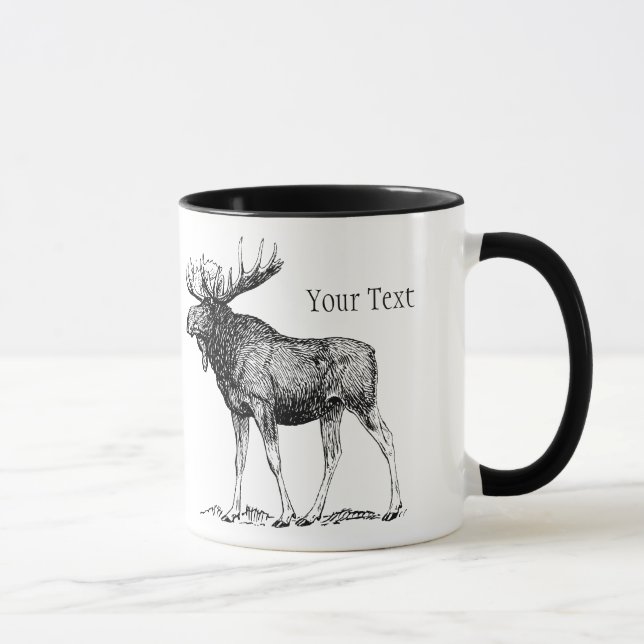 Tasse faite sur commande d'orignaux (Droite)