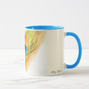 Tasse faite sur commande LK "de plume de paon"