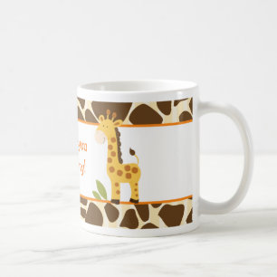 Tasse faite sur commande mignonne de photo girafe
