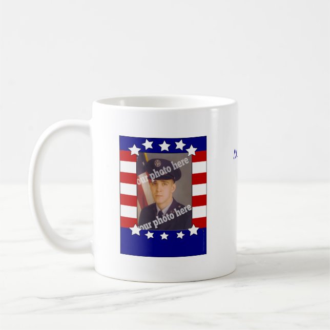 Tasse faite sur commande patriotique de photo de (Gauche)