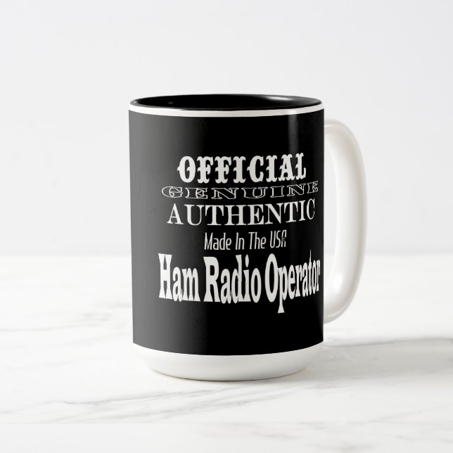 Tasse faite véritable officielle d'opérateur radio (Devant droit)
