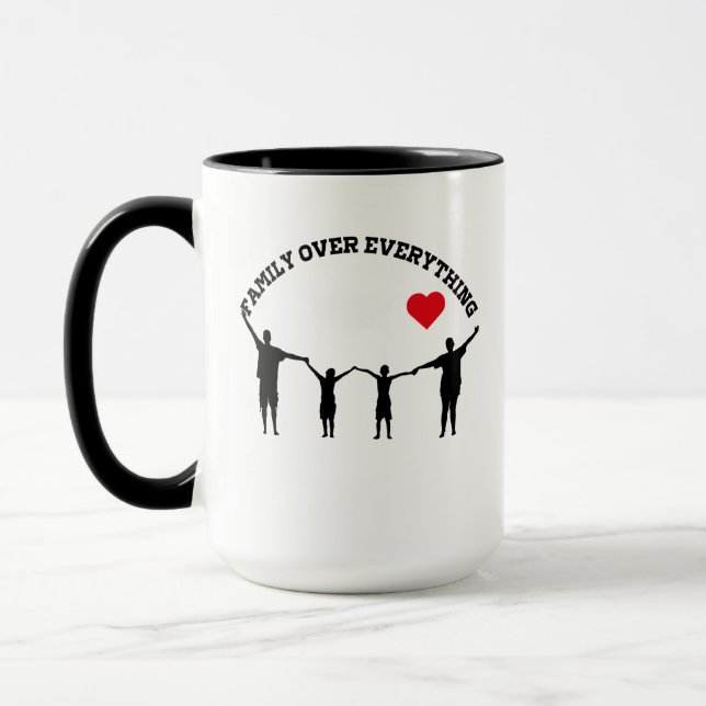 Tasse Famille Avant Tout avec silhouette  (Gauche)