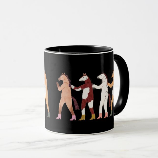 Tasse Fantaisiste Chevaux Danseurs (Devant droit)