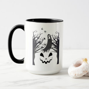 Tasse fantôme de la forêt hantée – Silhouette somb