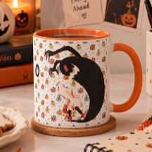 Tasse fantôme noir mignon effrayant | Mug Hallowee
