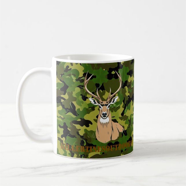 Tasse faon blanc camouflage personnalisé (Gauche)