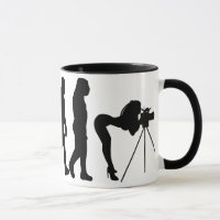 Tasse femelle d'évolution de photographe