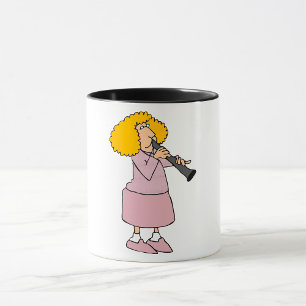 Tasse Femme Jouant De La Clarinette