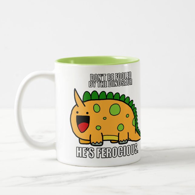 Tasse féroce mignonne du dinosaure RAWR Meme (Gauche)