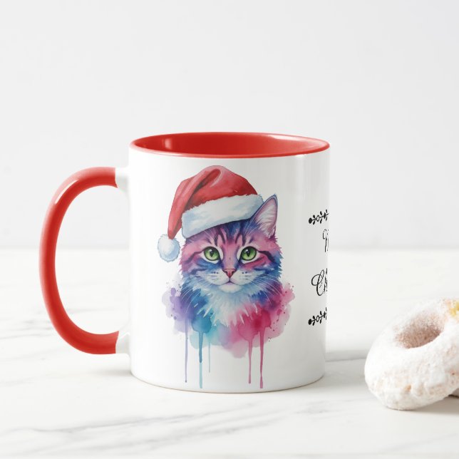 Tasse festive de Noël (Avec donut)