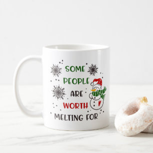 Tasse festive de Noël bonhomme de neige
