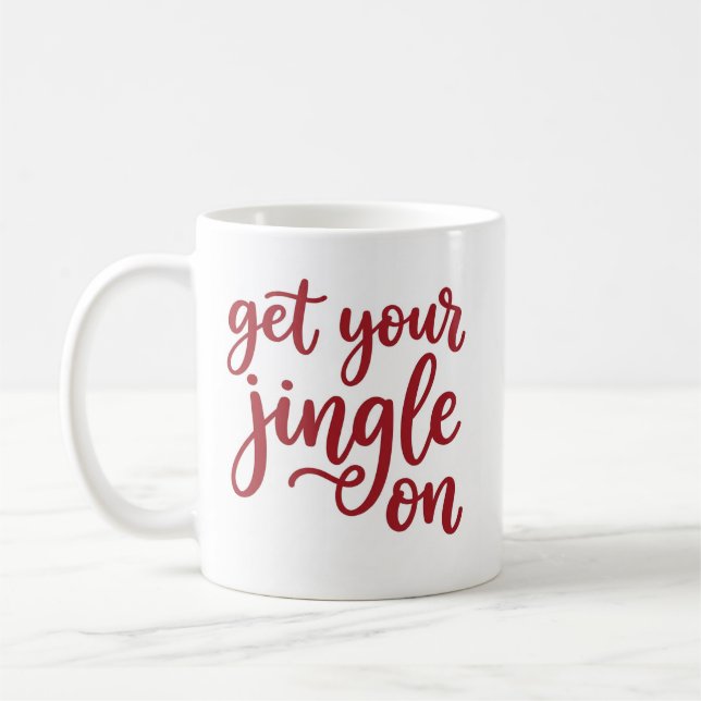 Tasse festive de Noël « Get Your Jingle On » (Gauche)