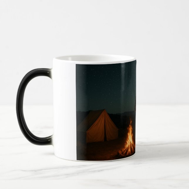 Tasse Feu de camp nocturne - Conception de camping (Gauche)