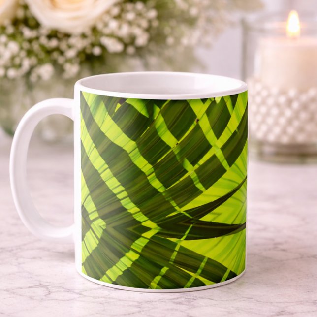 Tasse Feuille Verte Tropicale Style Inspiré de la  (Créateur téléchargé)