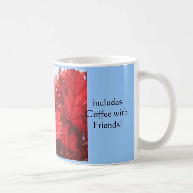Tasse Feuilles d'Automne Rouge Meilleure Journée C (Droite)