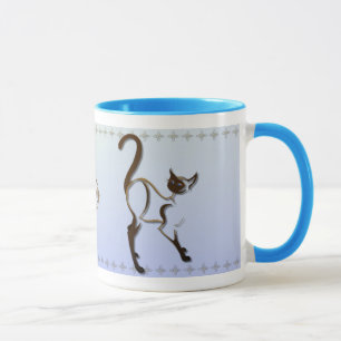 Tasse fière de chat siamois
