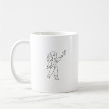 Tasse Fille d'Art en Ligne Minimaliste | Butterfly