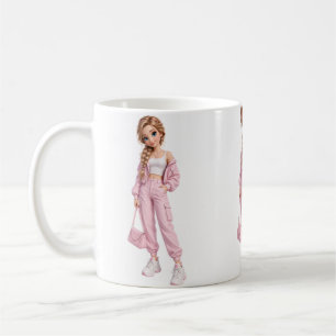Tasse Fille de Mode Rose