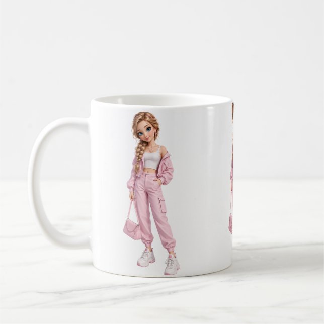 Tasse Fille de Mode Rose (Gauche)