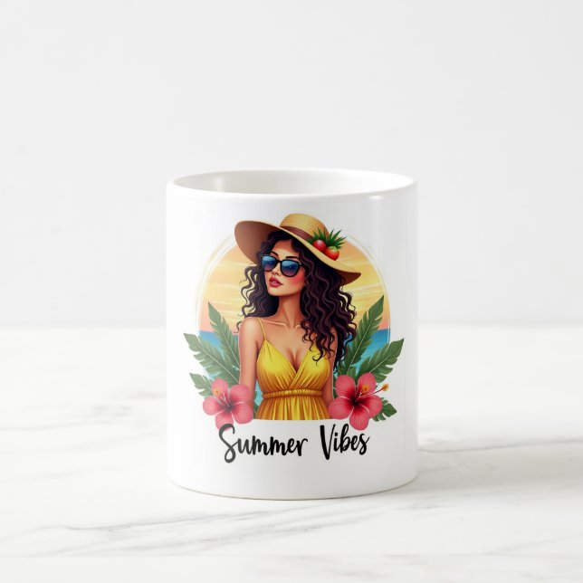 Tasse Fille de Mode Vibe Été Tropical (Centre)