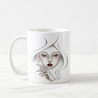 Tasse fille enfumée blanche minimal
