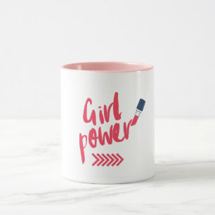 Tasse Fille Puissante Rose Gras