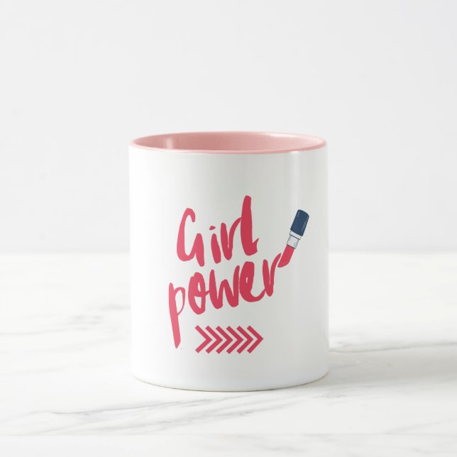 Tasse Fille Puissante Rose Gras (Centre)