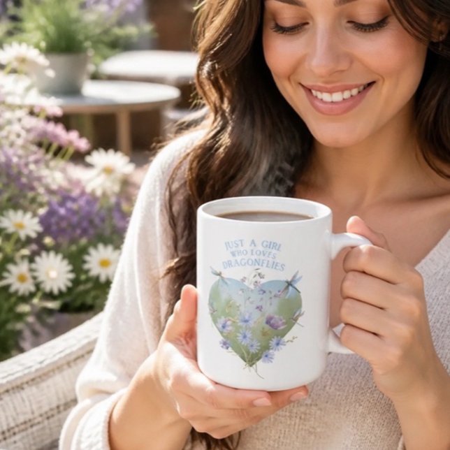 Tasse Fille qui aime les libellules (Créateur téléchargé)
