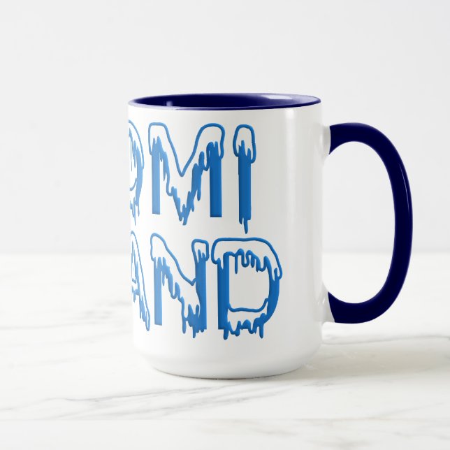 Tasse Finlande neige, choisir style & couleur (Droite)