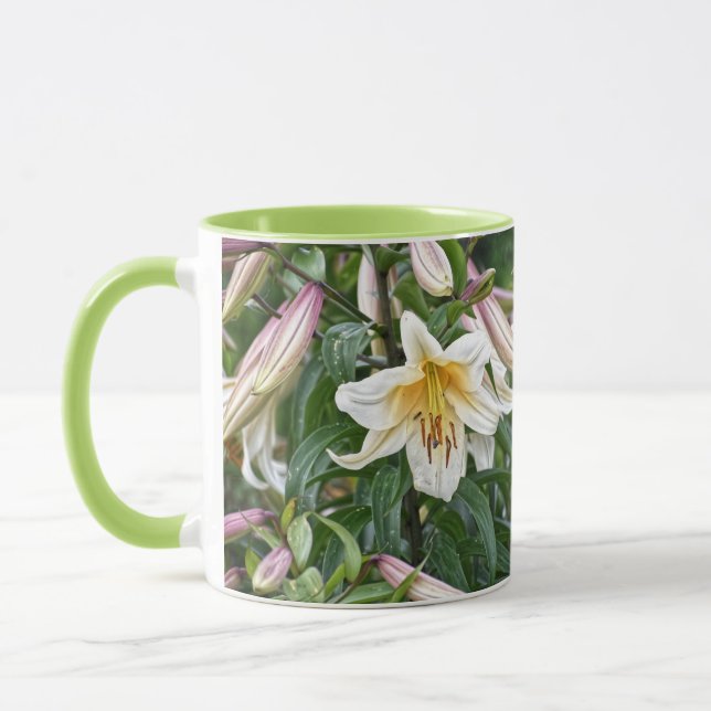 Tasse Fleur Blanche Lily (Gauche)