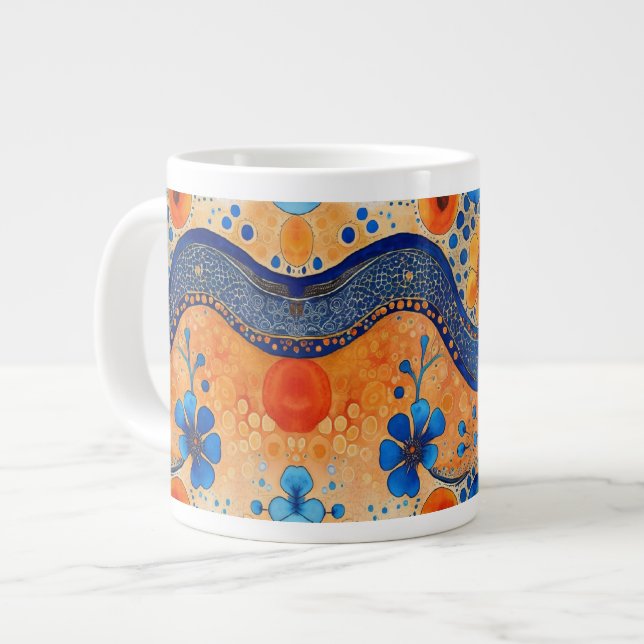 Tasse Fleur Colorée (Devant gauche)