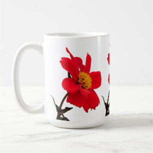 Tasse Fleur de Dahlia Rouge