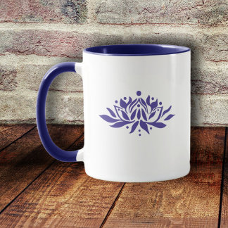 Tasse Fleur de Lotus Flamboyante Personnalisable