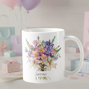 Tasse Fleur de Naissance de Juillet Delphiniums Vi