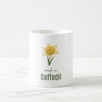 Tasse Fleur de Naissance de Mars | Daffodil Aquare